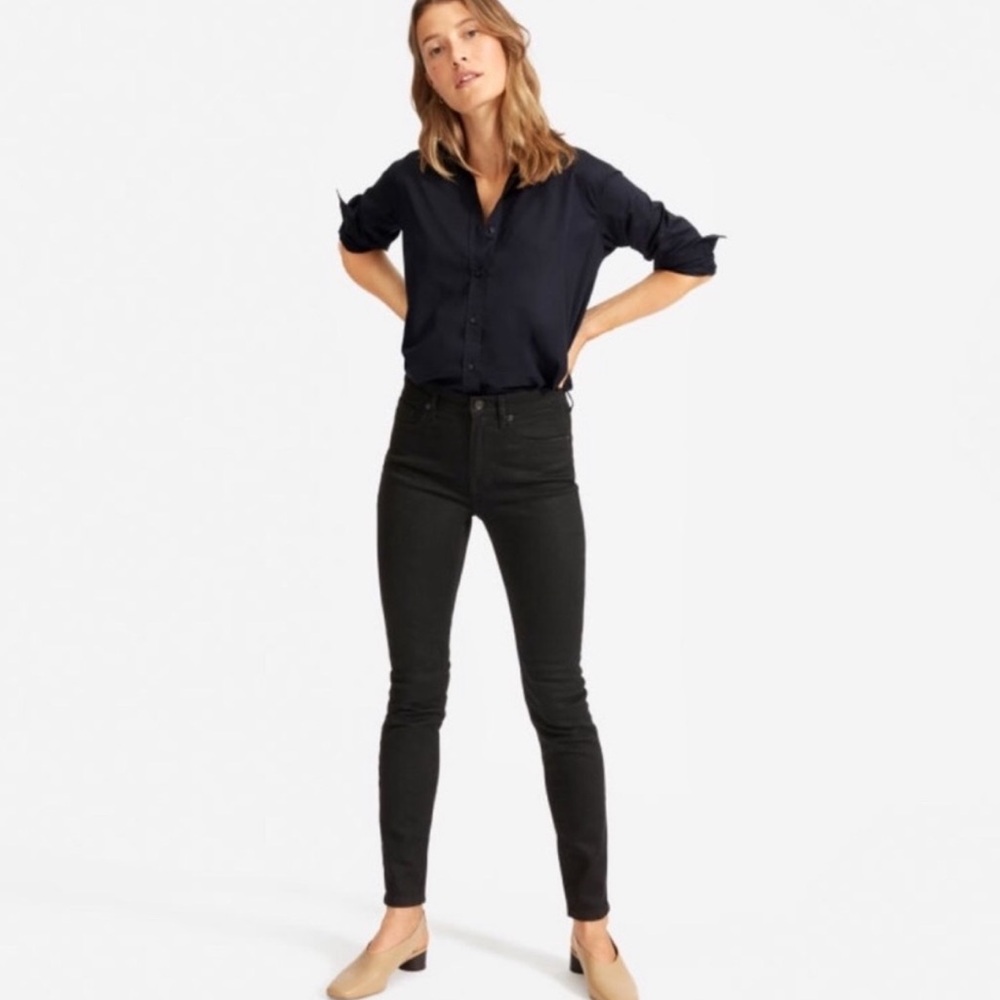 Everlane The Mid-Rise Washed Black Jeans Size 25